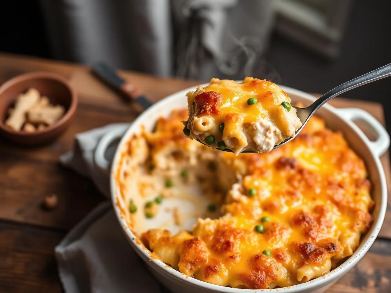 Chicken And Pea Pasta Bake
