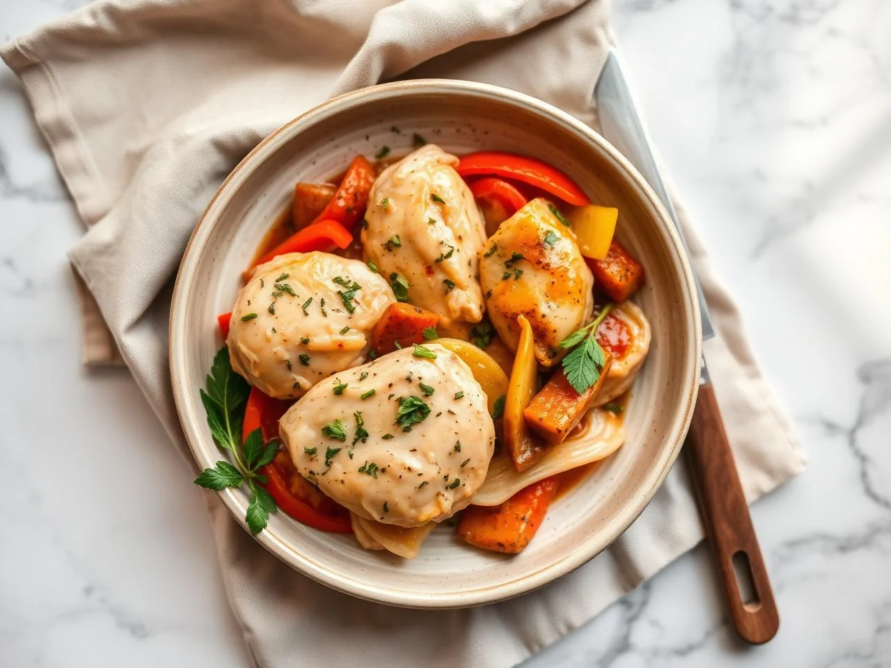 Chicken And Pepper Skillet