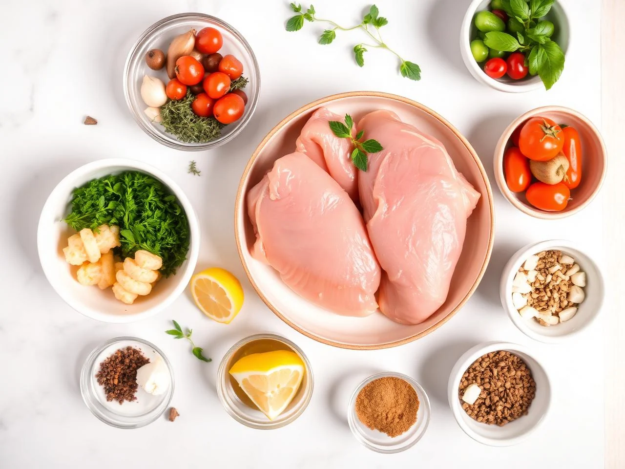 Ingredients for Chicken And Pepper Skillet