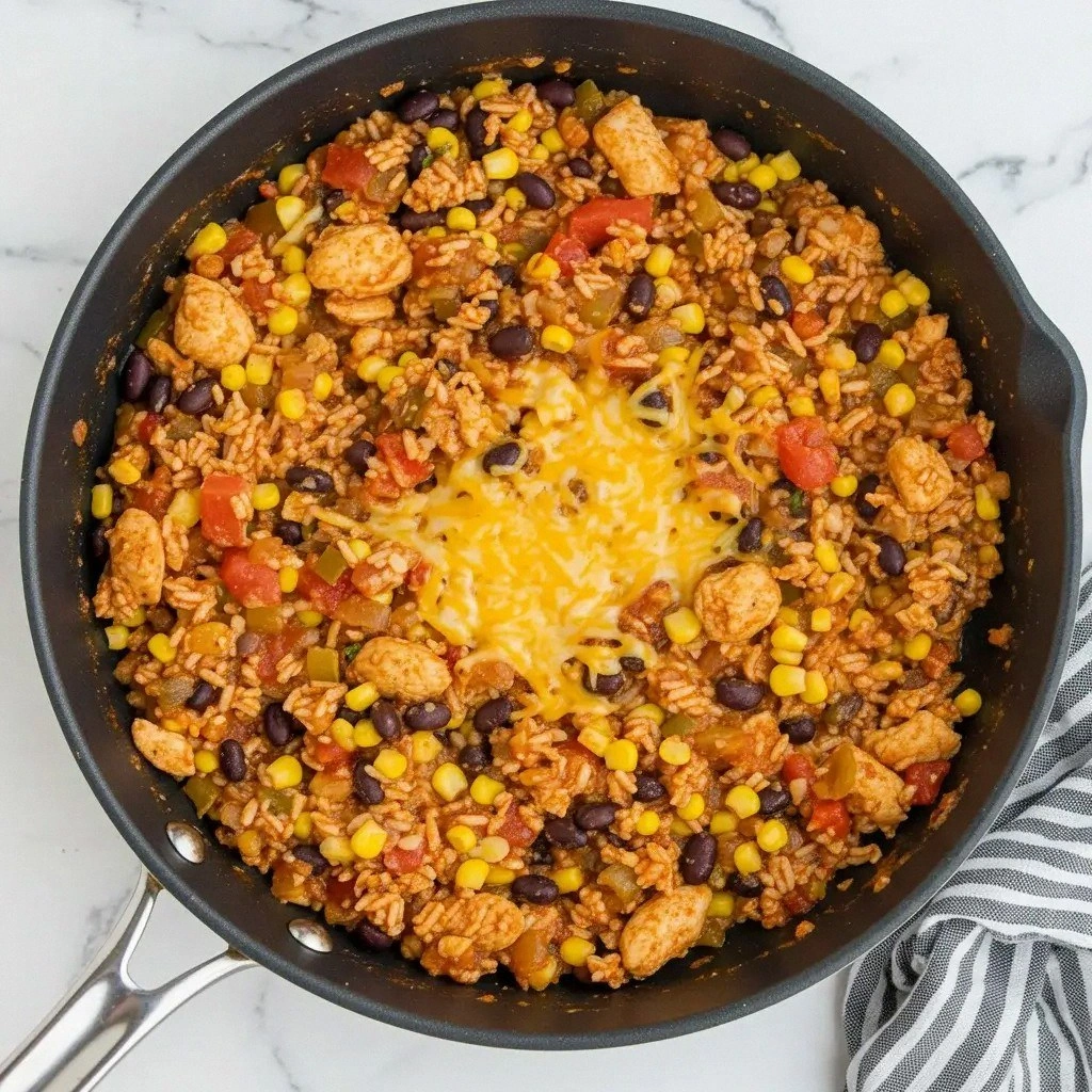 Chicken and Rice Taco Skillet 