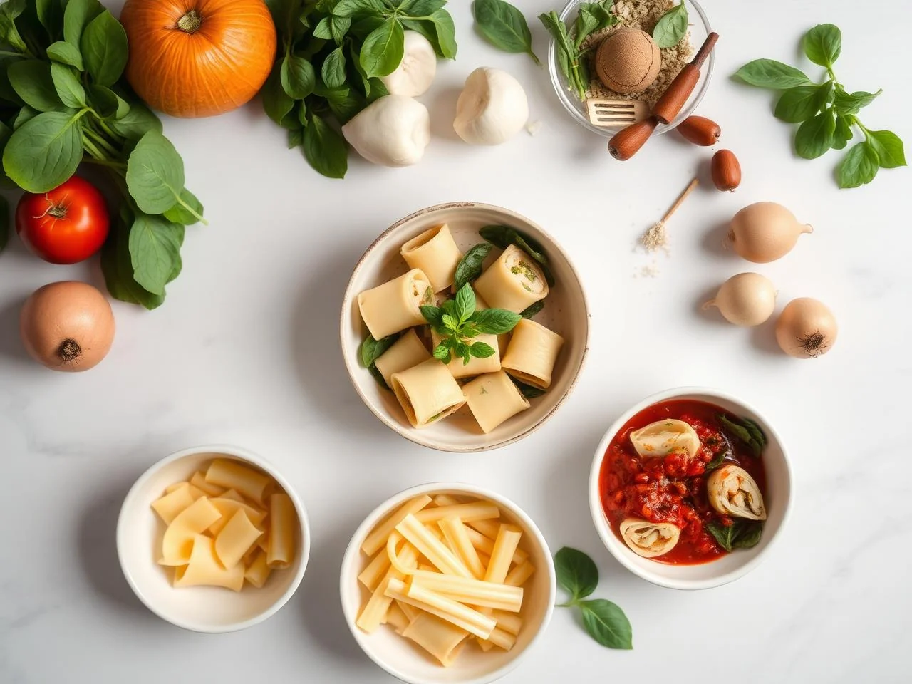 Ingredients for Chicken And Spinach Cannelloni