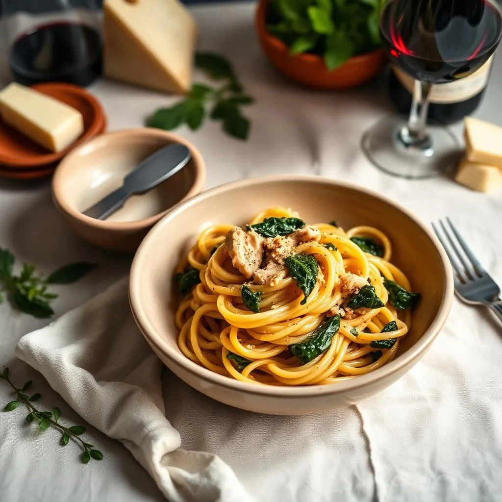 Chicken And Spinach Pasta