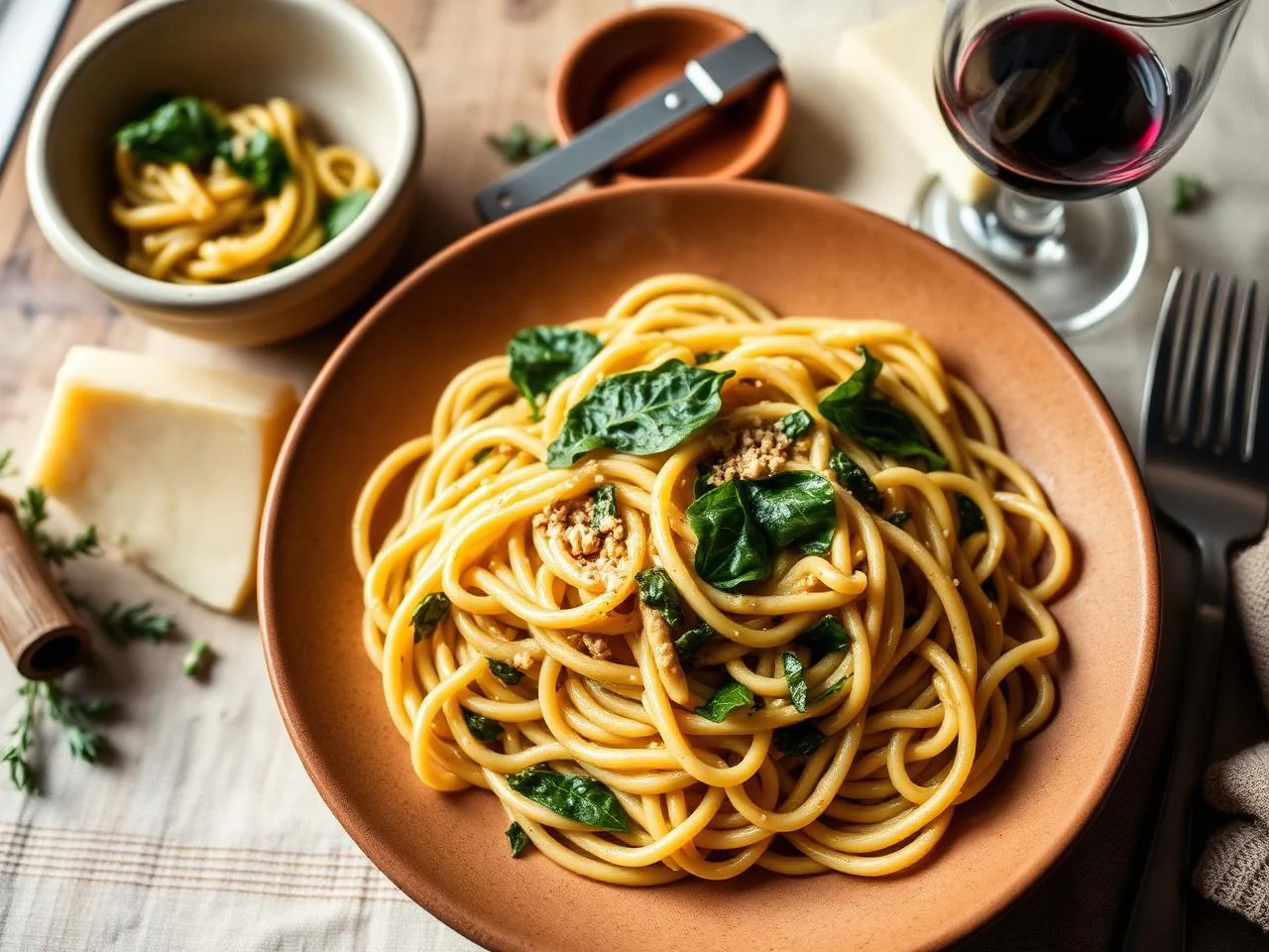 Chicken And Spinach Pasta