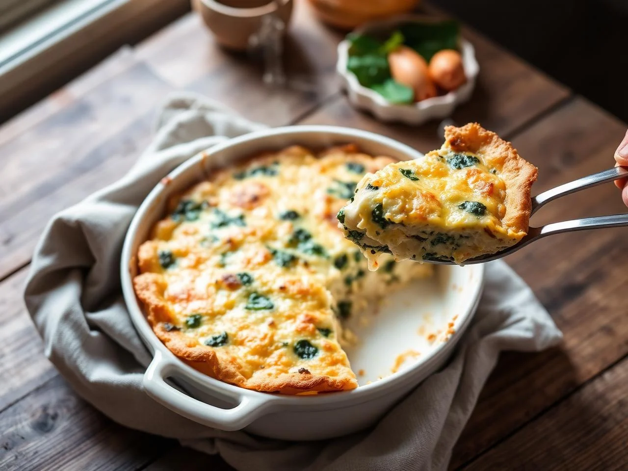 Chicken And Spinach Quiche