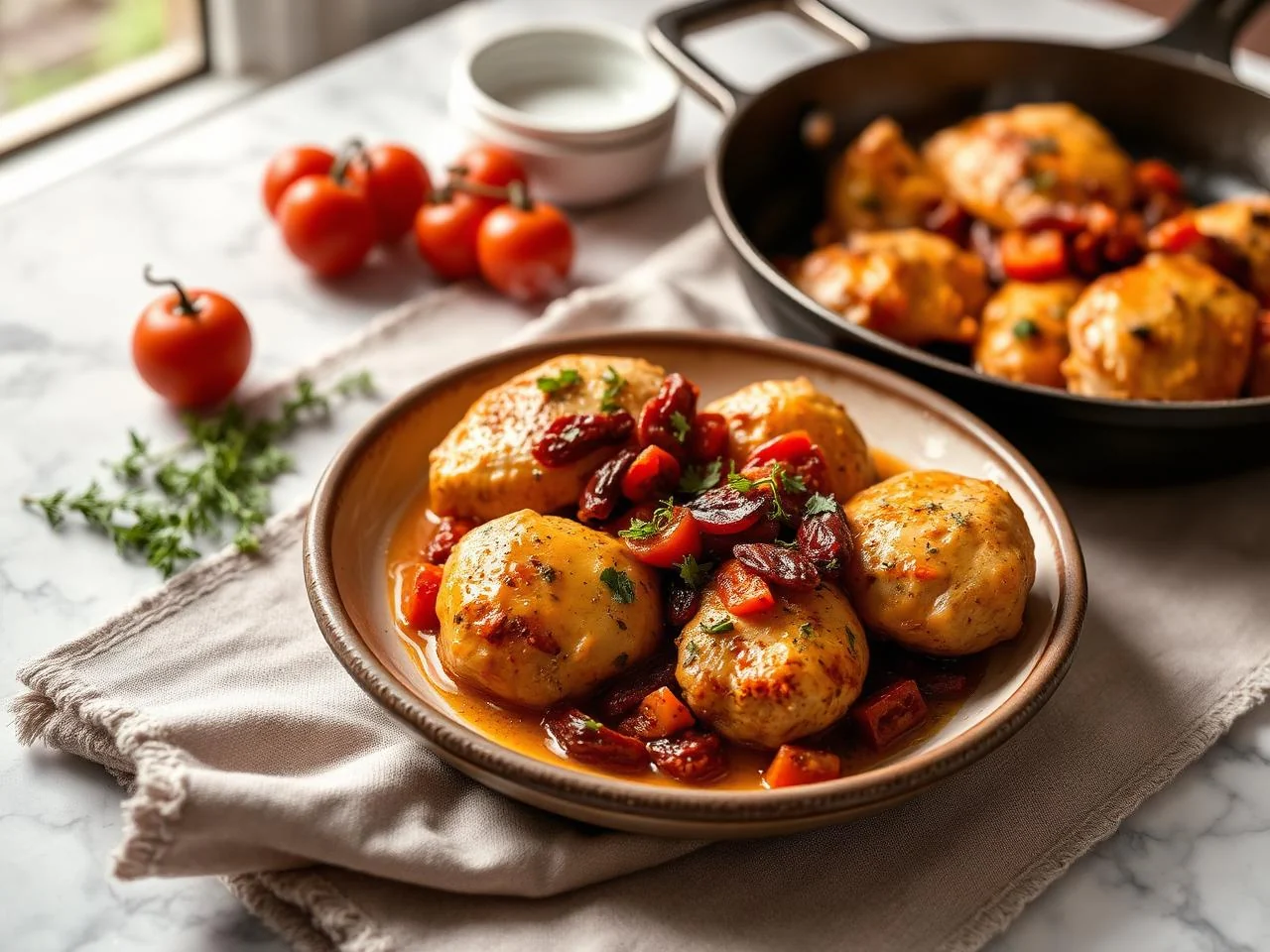 Chicken And Sun Dried Tomato Skillet