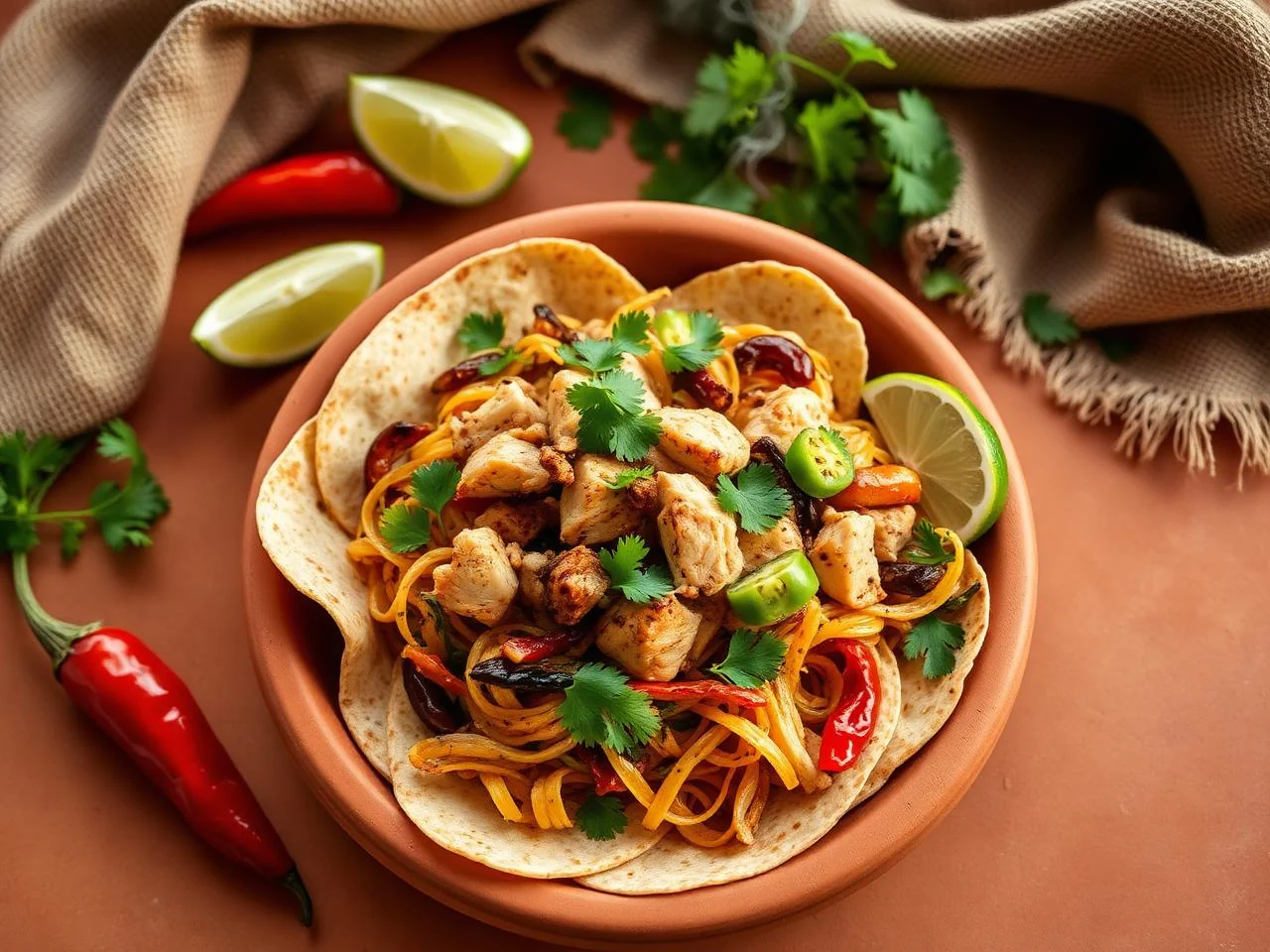 Chicken And Vegetable Burrito Bowl