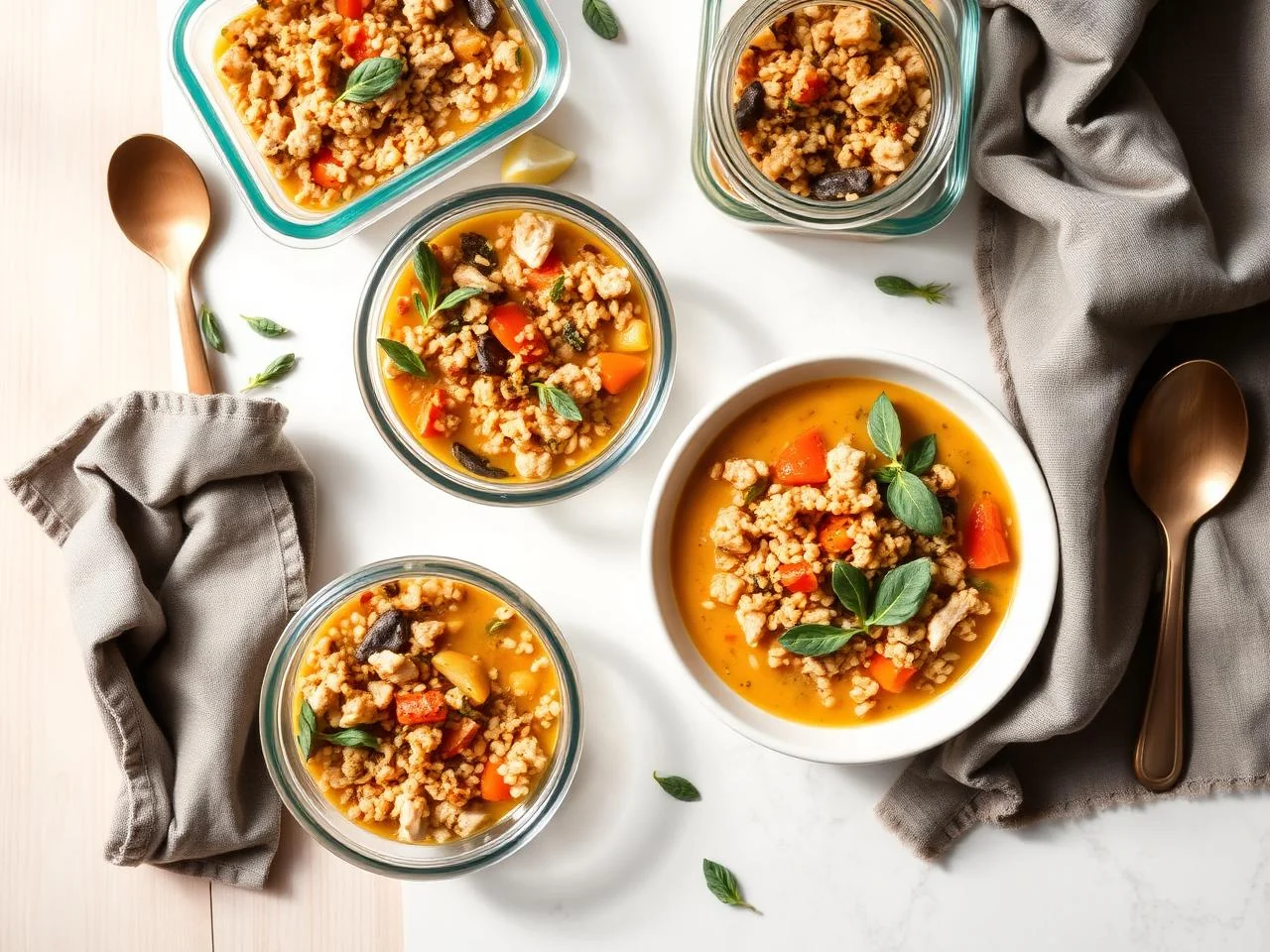 Chicken And Vegetable Soup Bowl