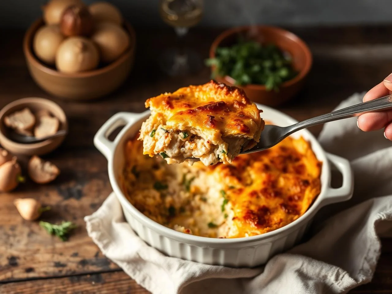 Chicken And Vegetable Strata
