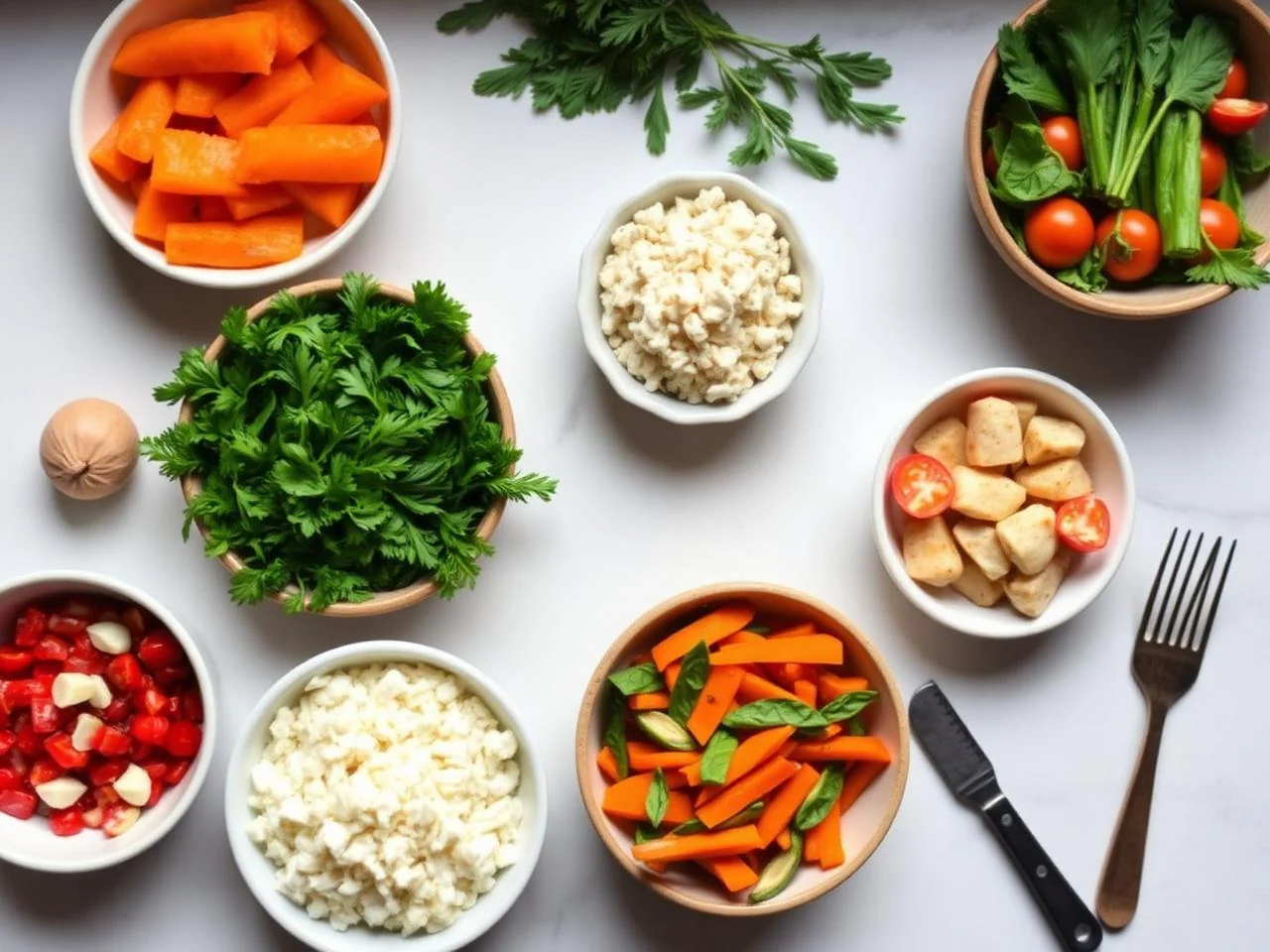 Ingredients for Chicken And Vegetable Strata