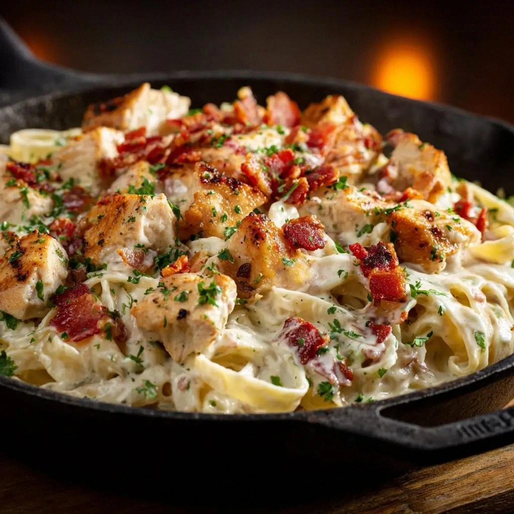 Chicken Bacon Ranch Pasta: The