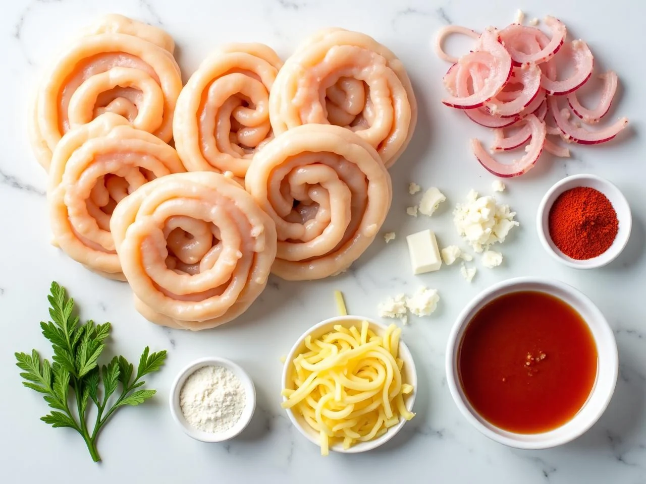 Ingredients for Chicken Bacon Ranch Pinwheels