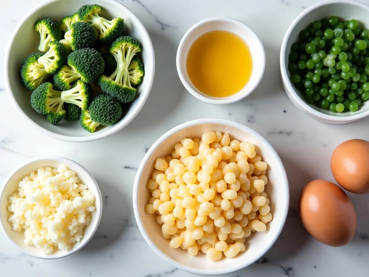 Ingredients for Chicken Broccoli and Cheese Casserole