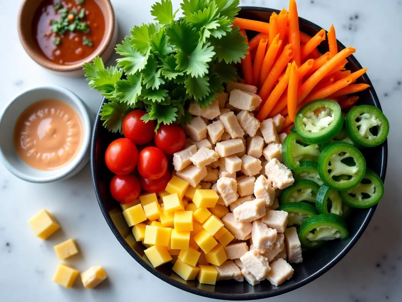 Ingredients for Chicken Burrito Bowl