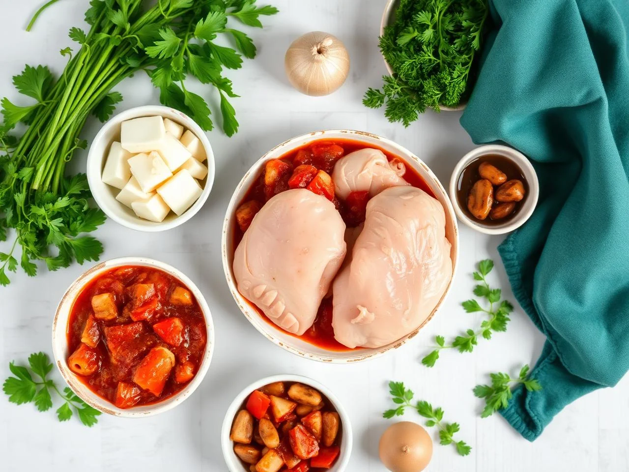 Ingredients for Chicken Cacciatore