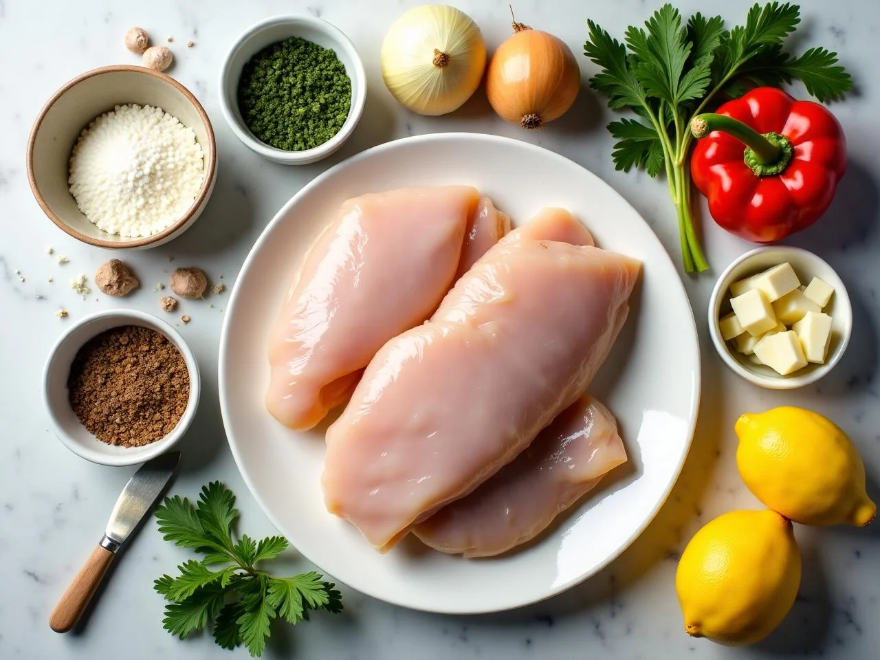 Ingredients for Chicken Cordon Bleu Casserole