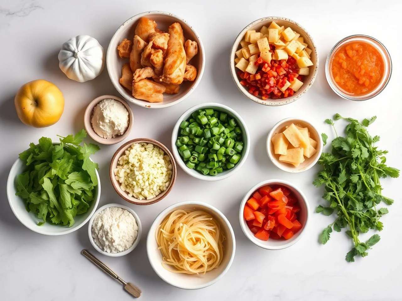 Ingredients for Chicken Enchilada Bake