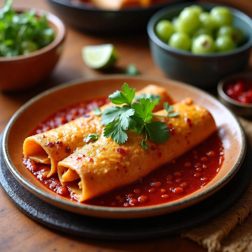 Chicken Enchiladas Rojas