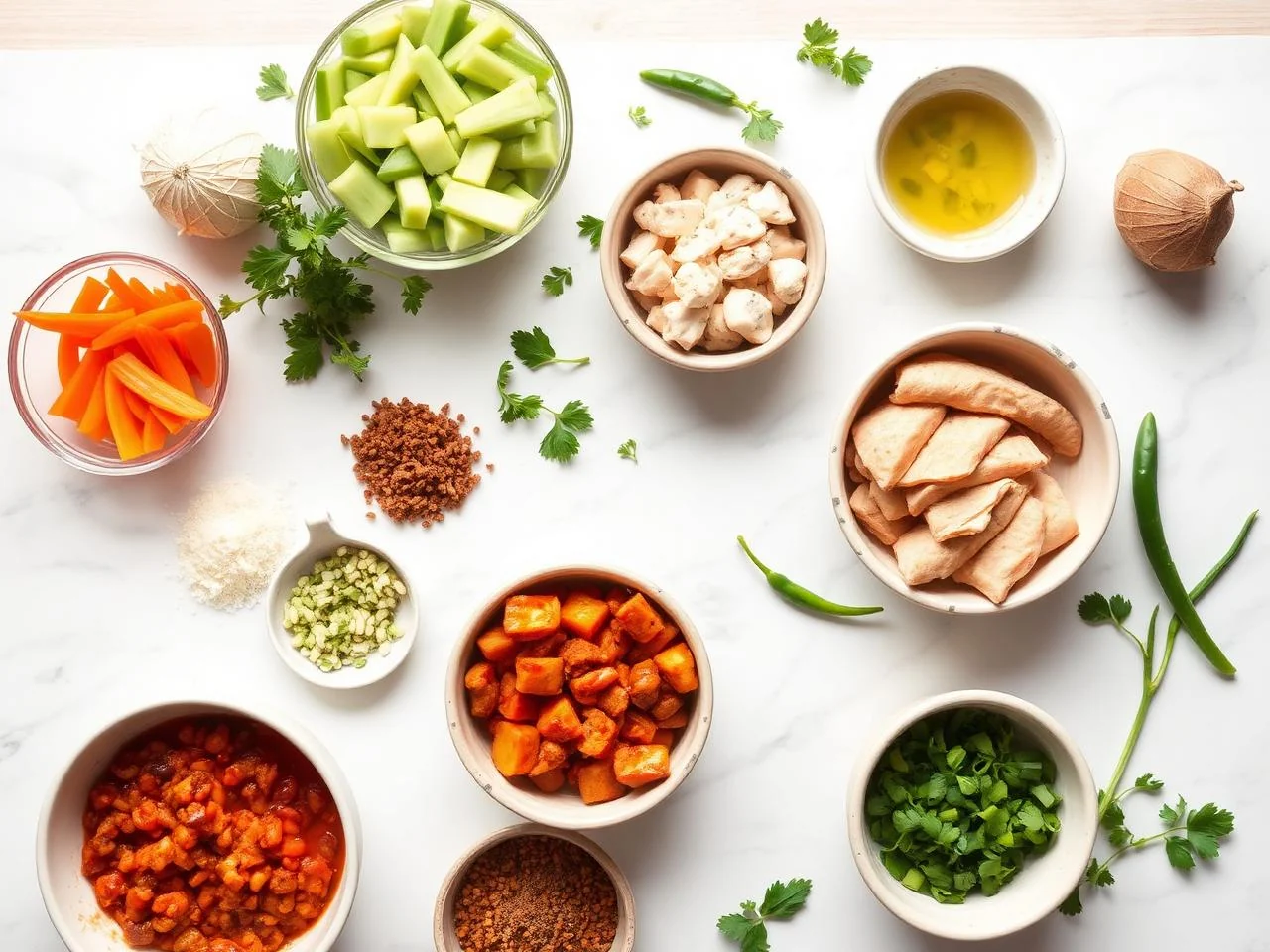 Ingredients for Chicken Enchiladas With Green Chile