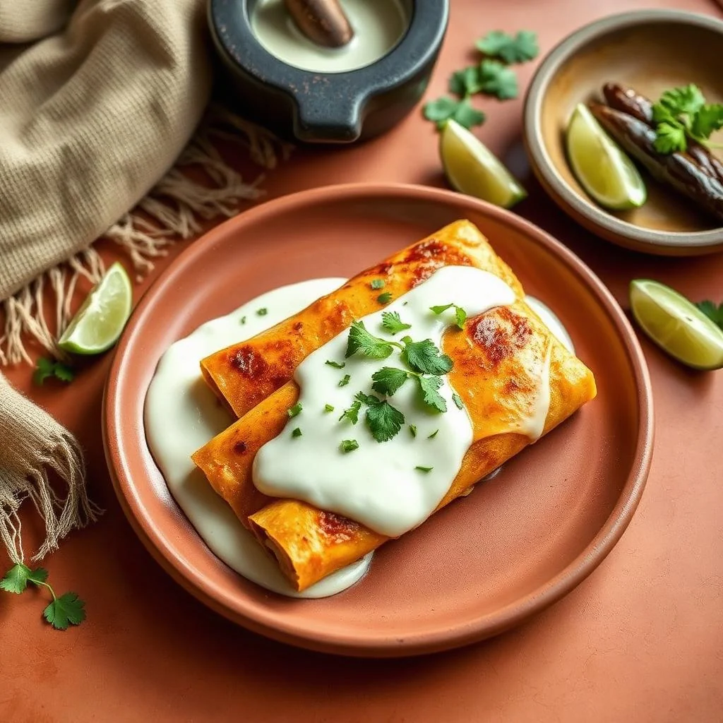 Chicken Enchiladas With Sour Cream Sauce