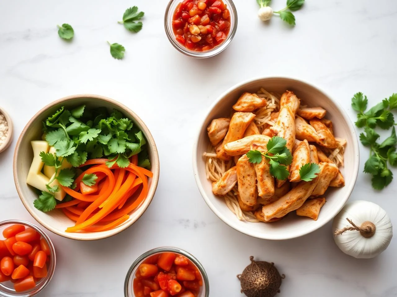 Ingredients for Chicken Fajita Bowl