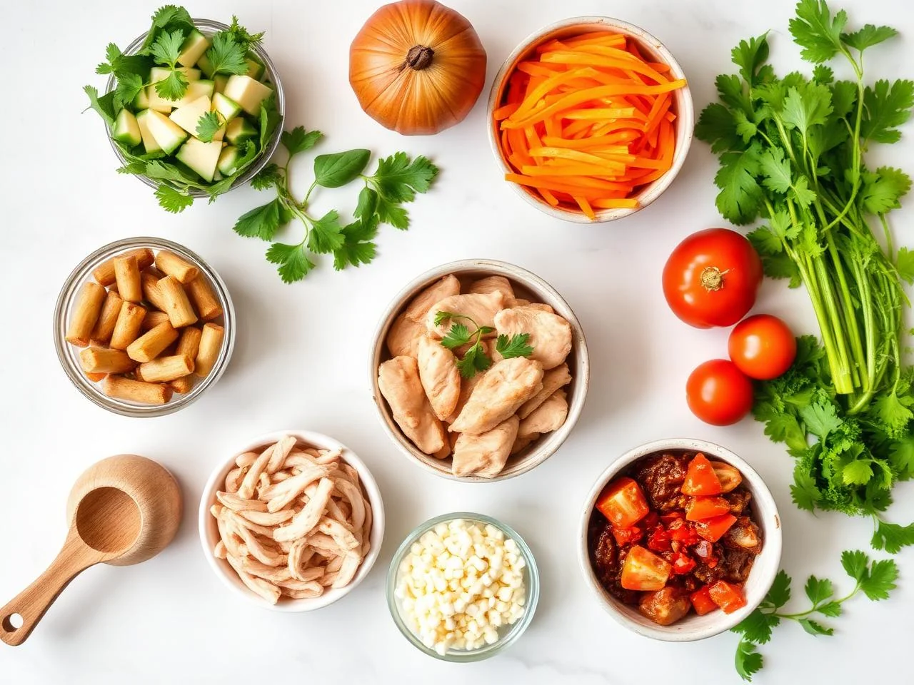 Ingredients for Chicken Fajita Bowl