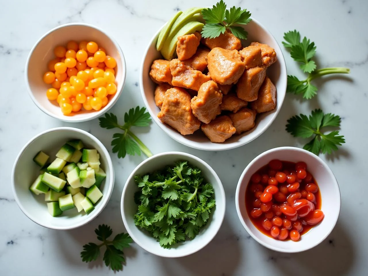 Ingredients for Chicken Fajita Burrito Bowl