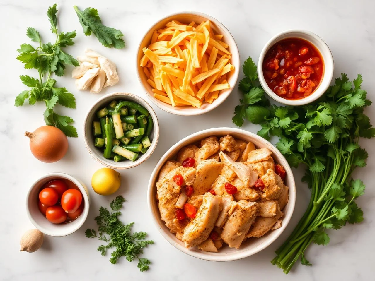 Ingredients for Chicken Fajita Casserole