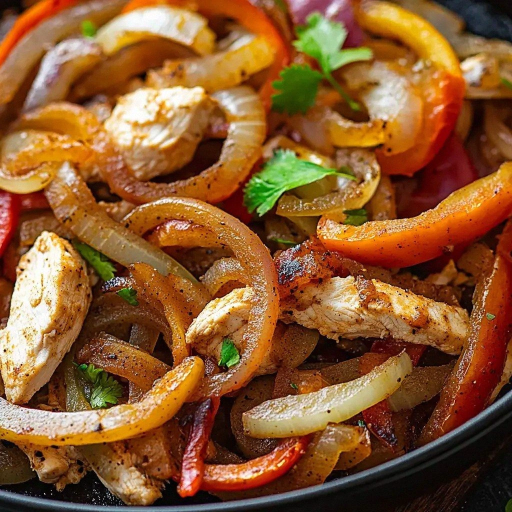 Chicken Fajitas with Onions an