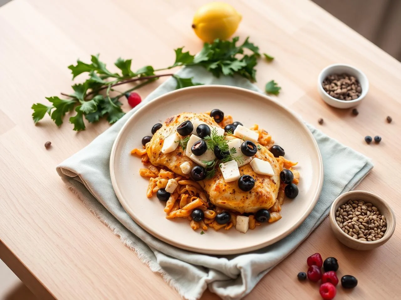Chicken Feta And Olive Bake