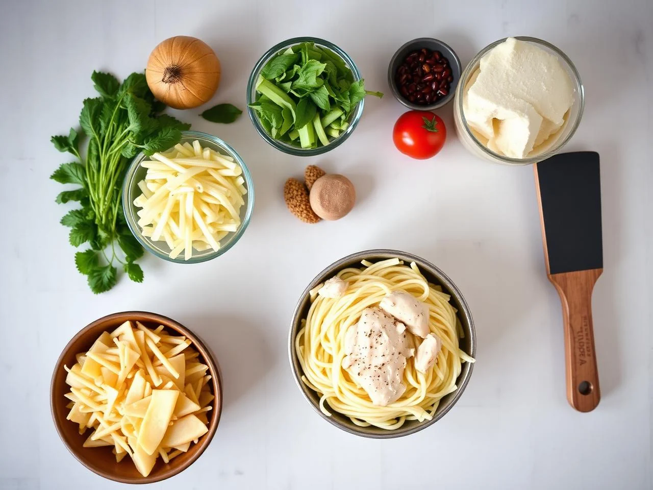 Ingredients for Chicken Fettuccine Alfredo