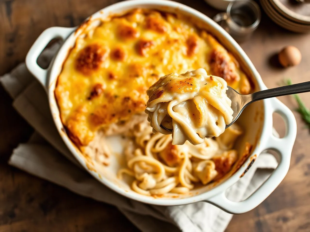 Chicken Fettuccine Bake