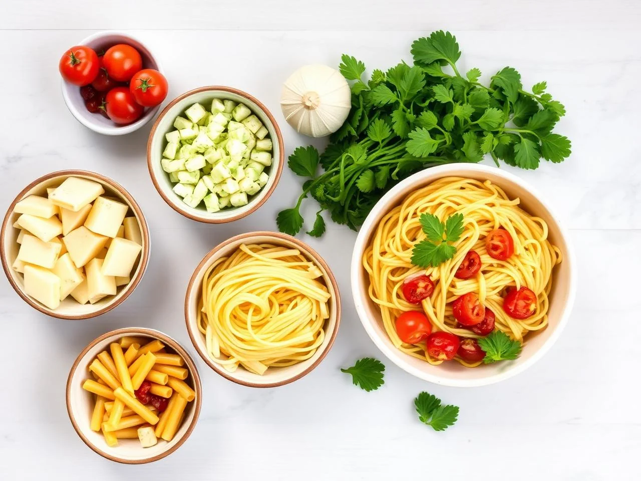 Ingredients for Chicken Fettuccine Bake