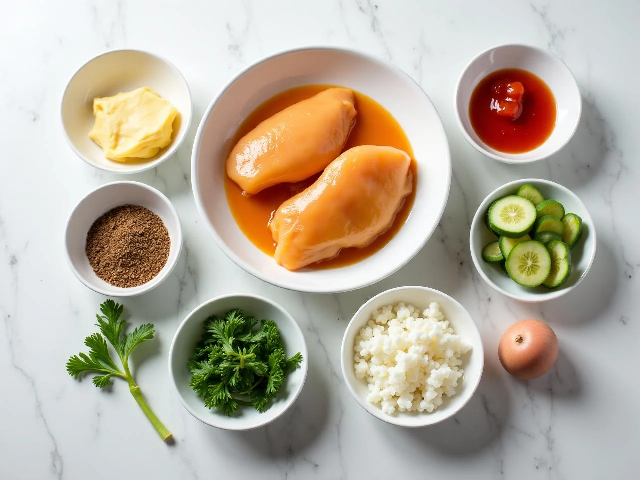 Ingredients for Chicken Fricassee