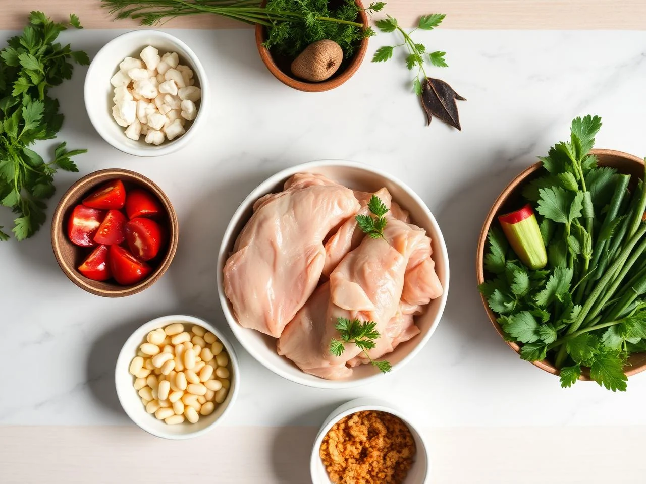 Ingredients for Chicken Fricassee