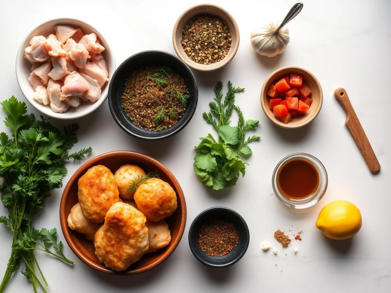 Ingredients for Chicken Fritters