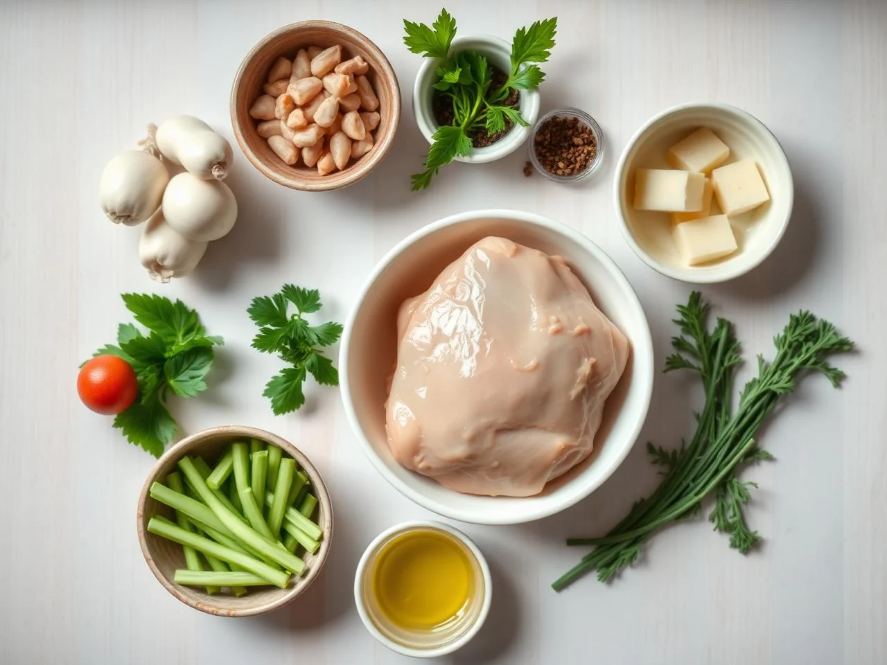 Ingredients for Chicken Kiev
