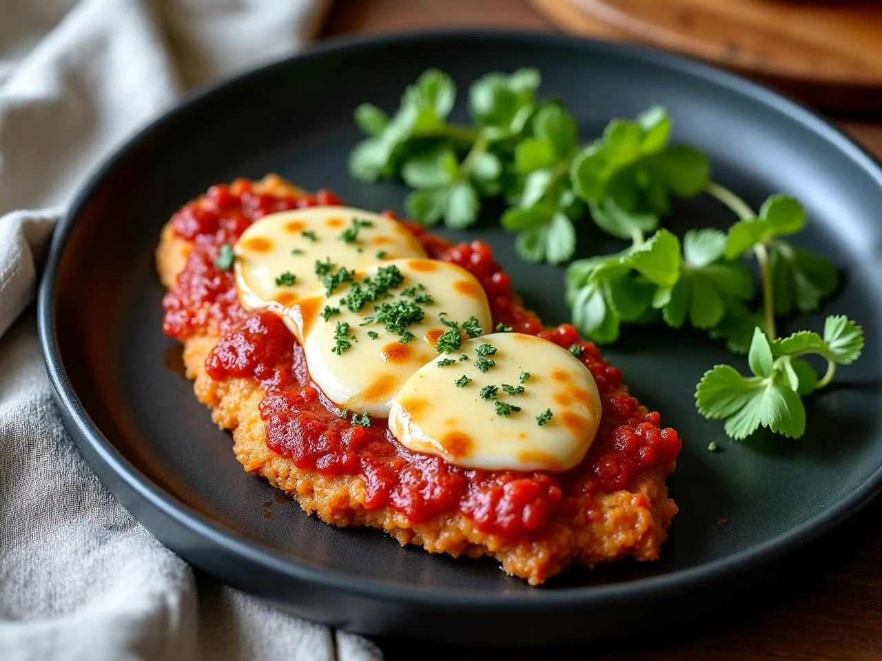 Chicken Parmesan (Almond Flour Crusted)