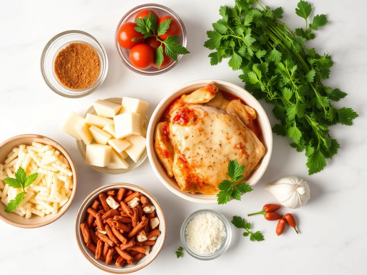 Ingredients for Chicken Parmesan Bake