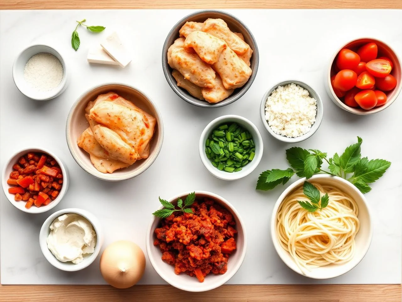 Ingredients for Chicken Parmesan Casserole