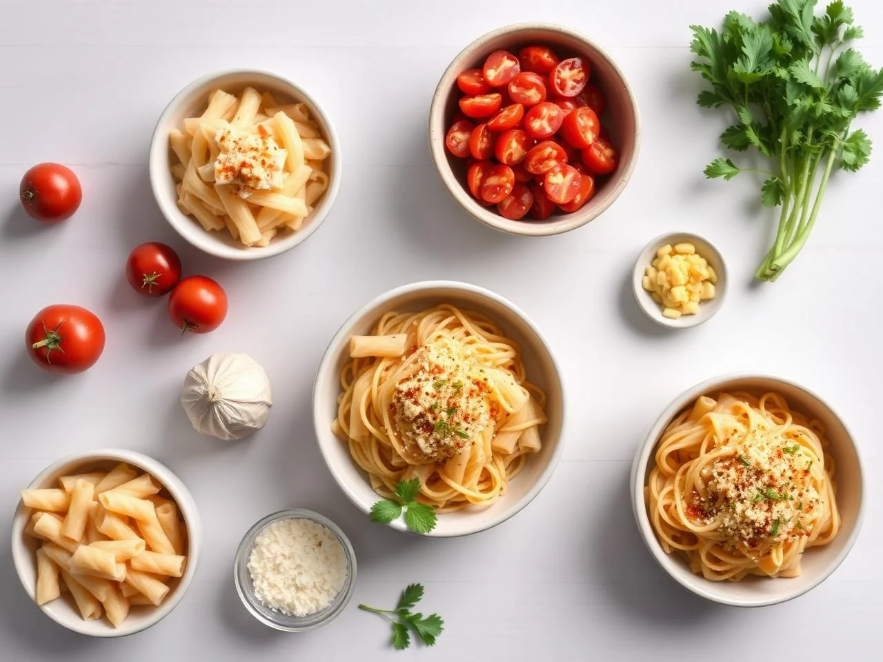 Ingredients for Chicken Parmesan Pasta Bake