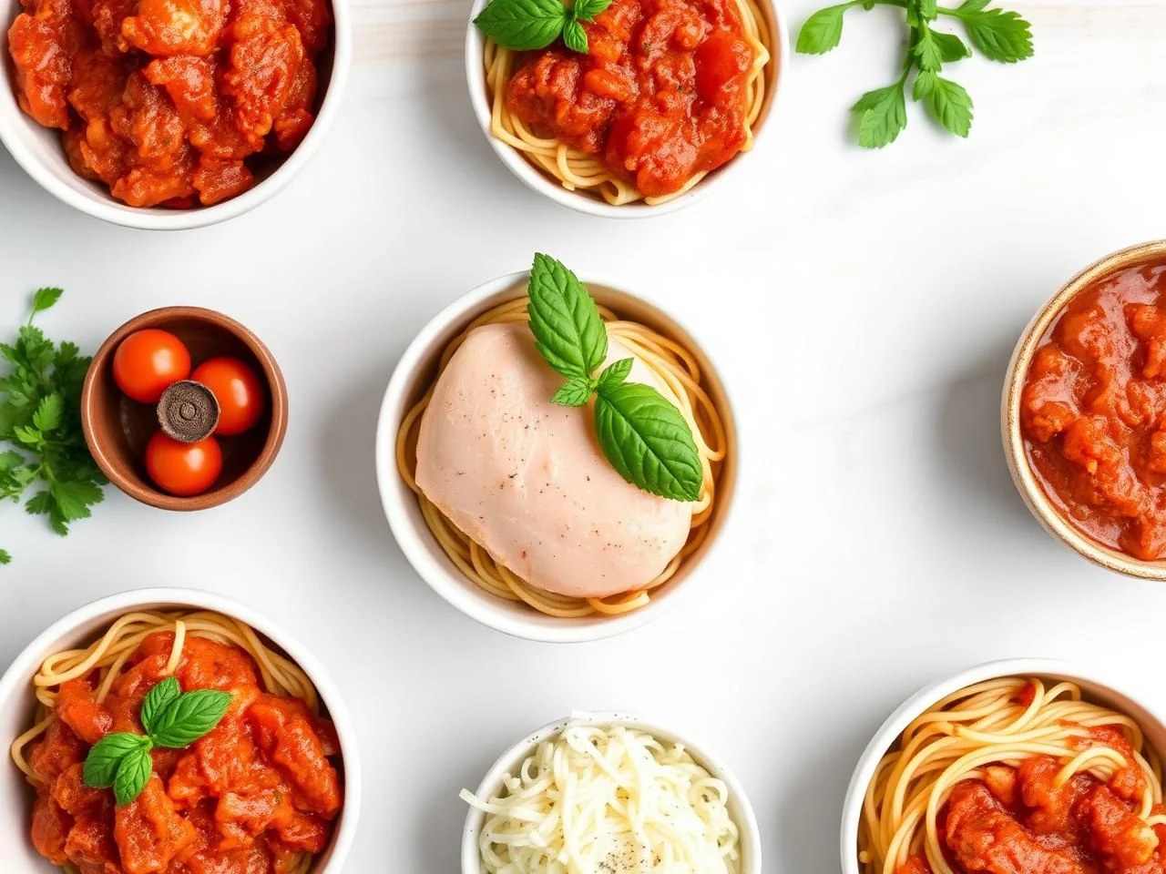 Ingredients for Chicken Parmesan Pasta