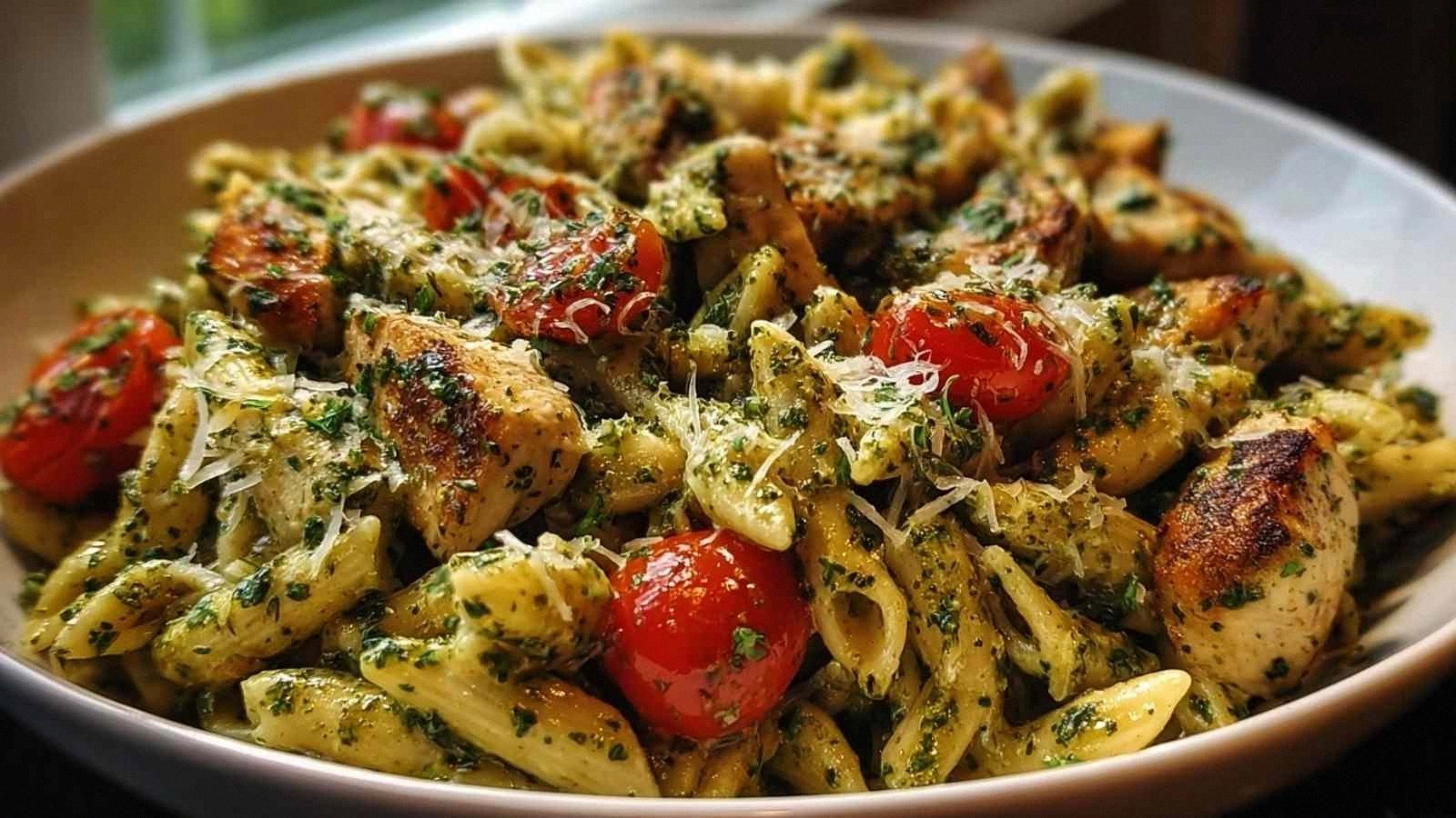 Chicken Pesto Pasta (30g+ Prot
