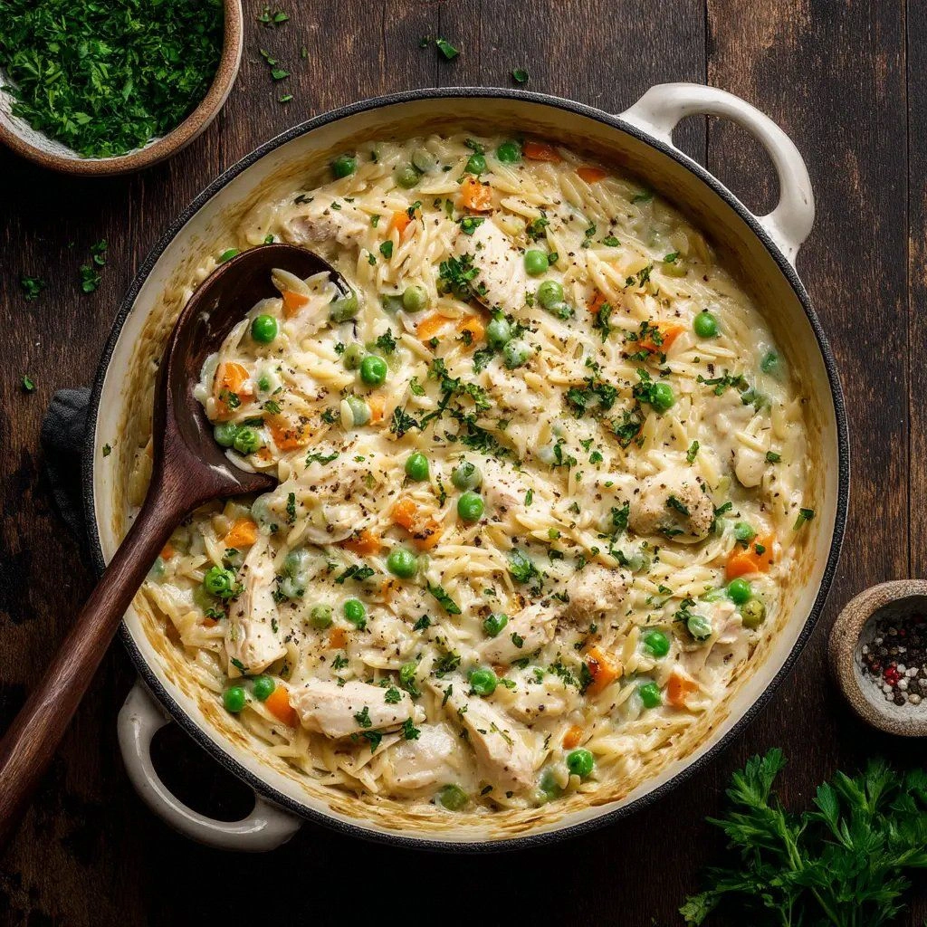 Chicken Pot Pie Orzo Recipe (T