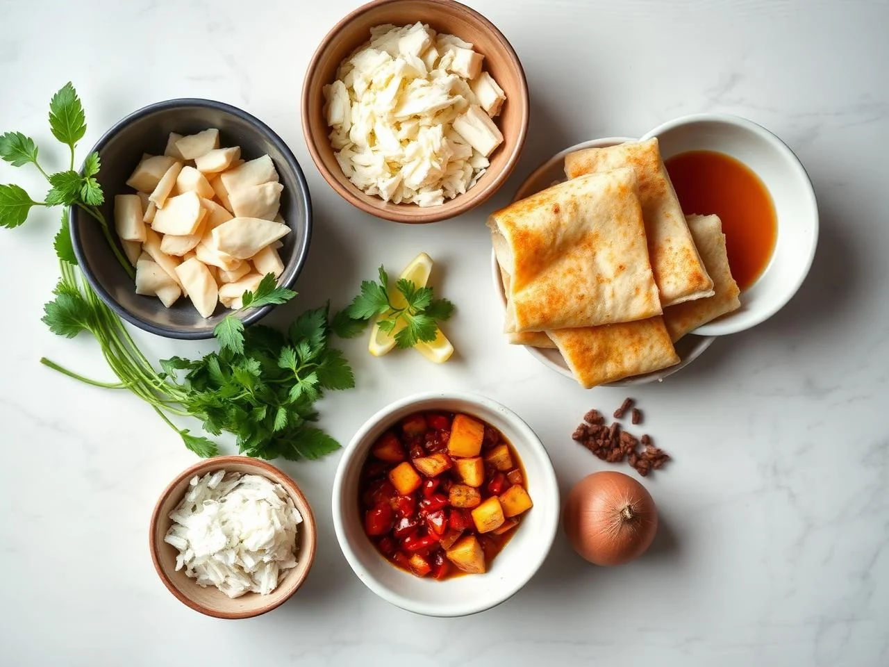 Ingredients for Chicken Quesadilla Casserole