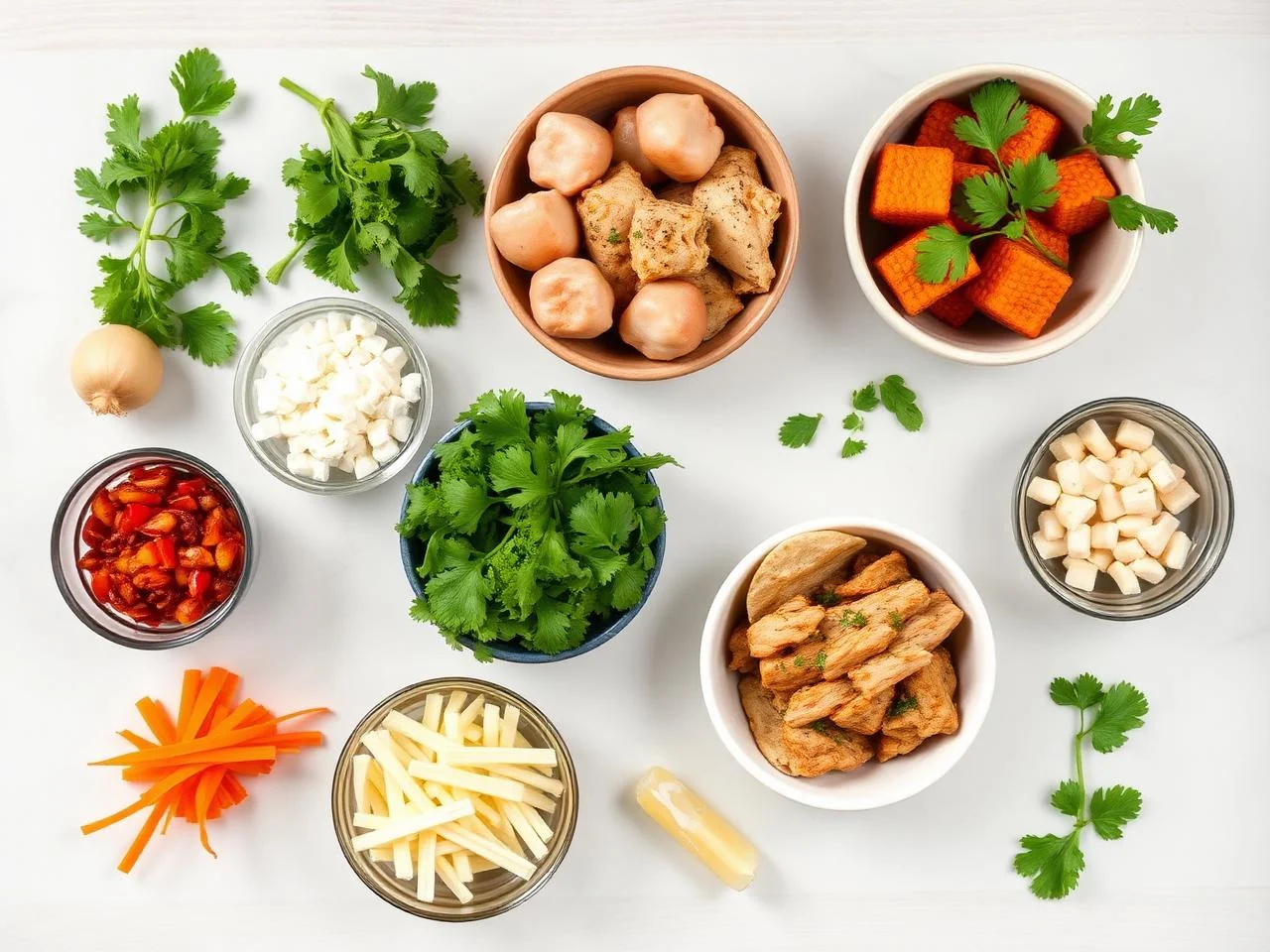 Ingredients for Chicken Quesadilla