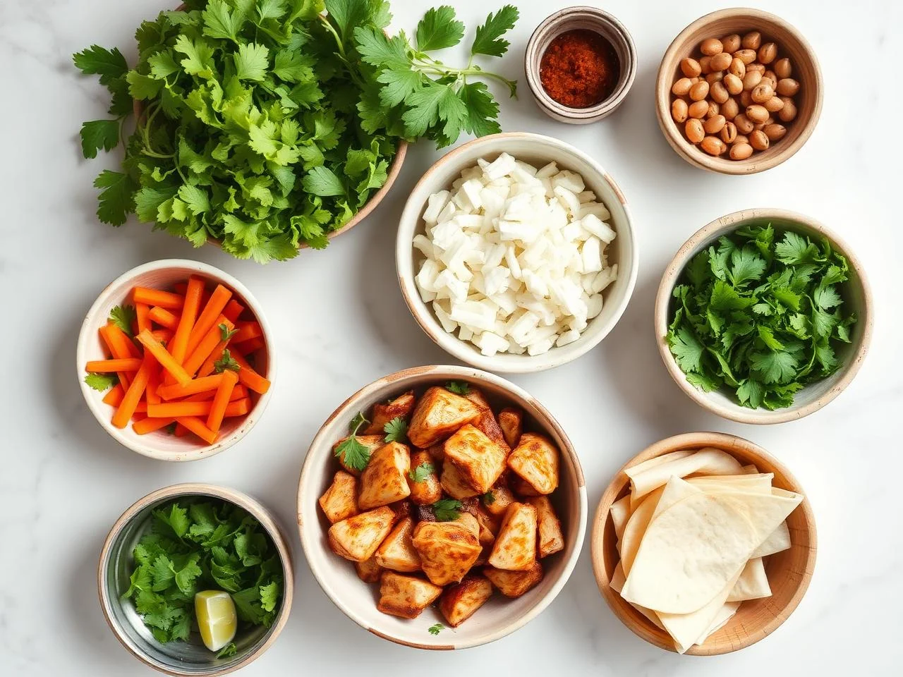 Ingredients for Chicken Quesadillas