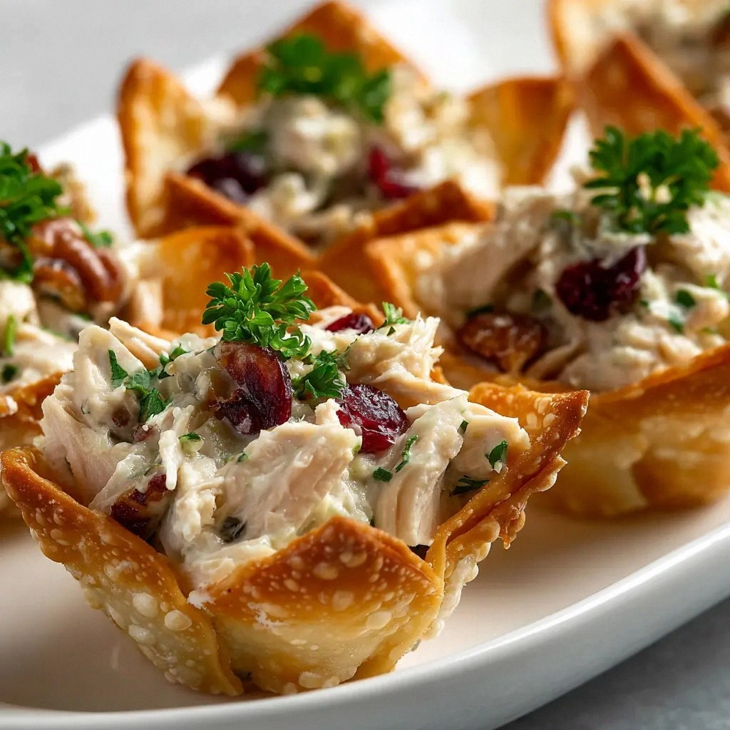 Chicken Salad Wonton Cups (The