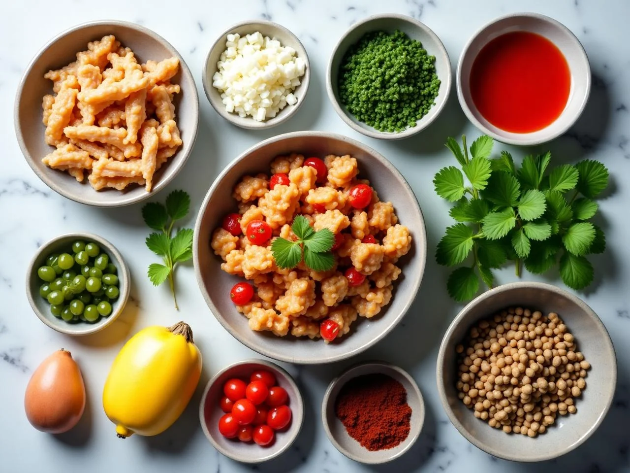 Ingredients for Chicken Shawarma Bowl