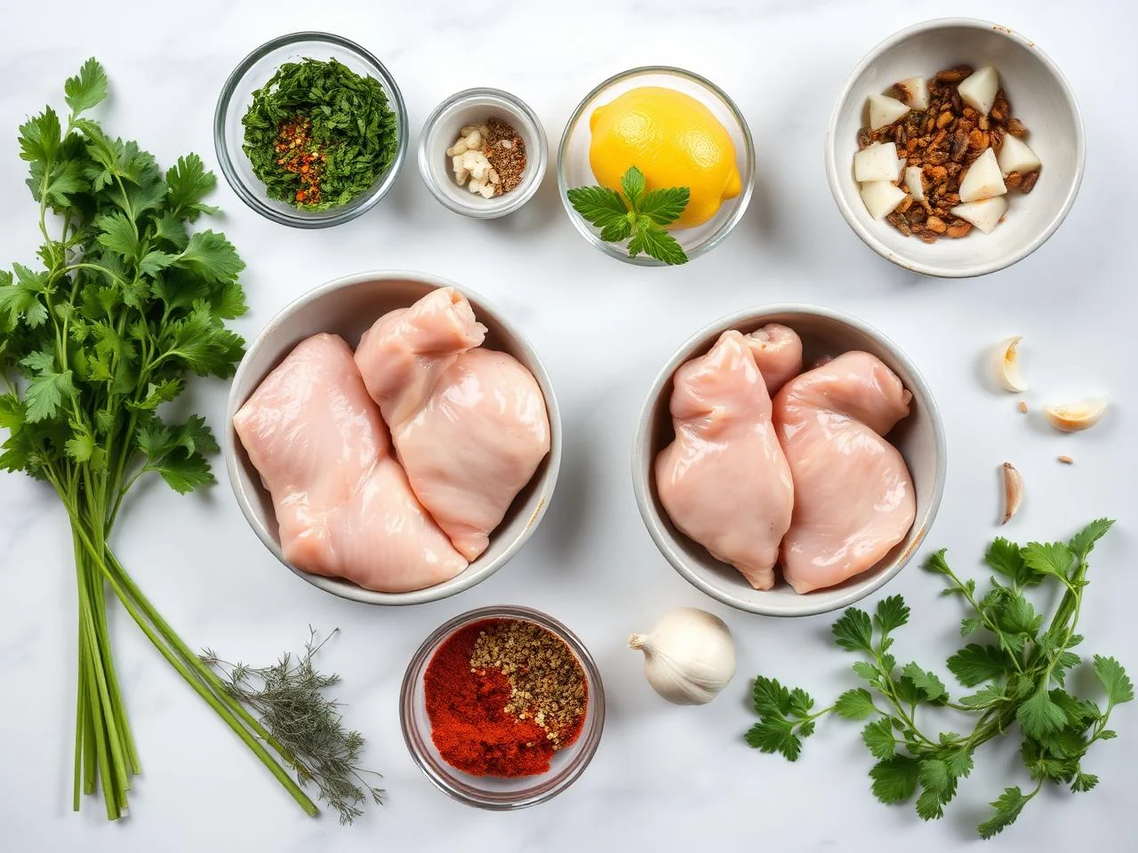 Ingredients for Chicken Souvlaki