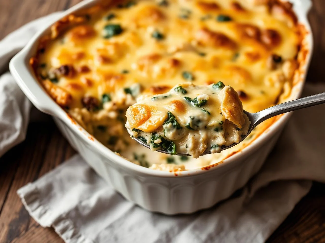 Chicken Spinach And Feta Bake